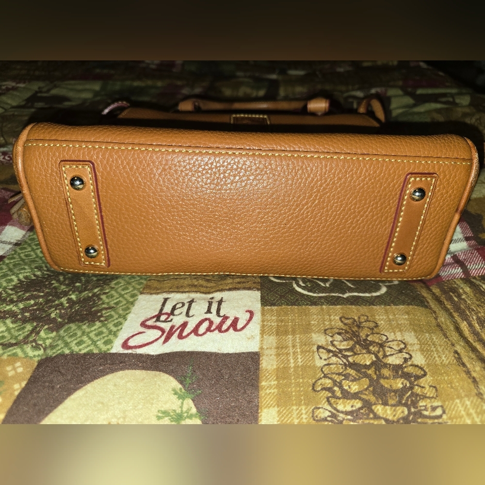 DOONEY & BOURKE Tan Pebbled Leather Satchel - Picture 6 of 13